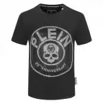 philipp plein t-shirt homme 2019 p19428 20th gray round skull